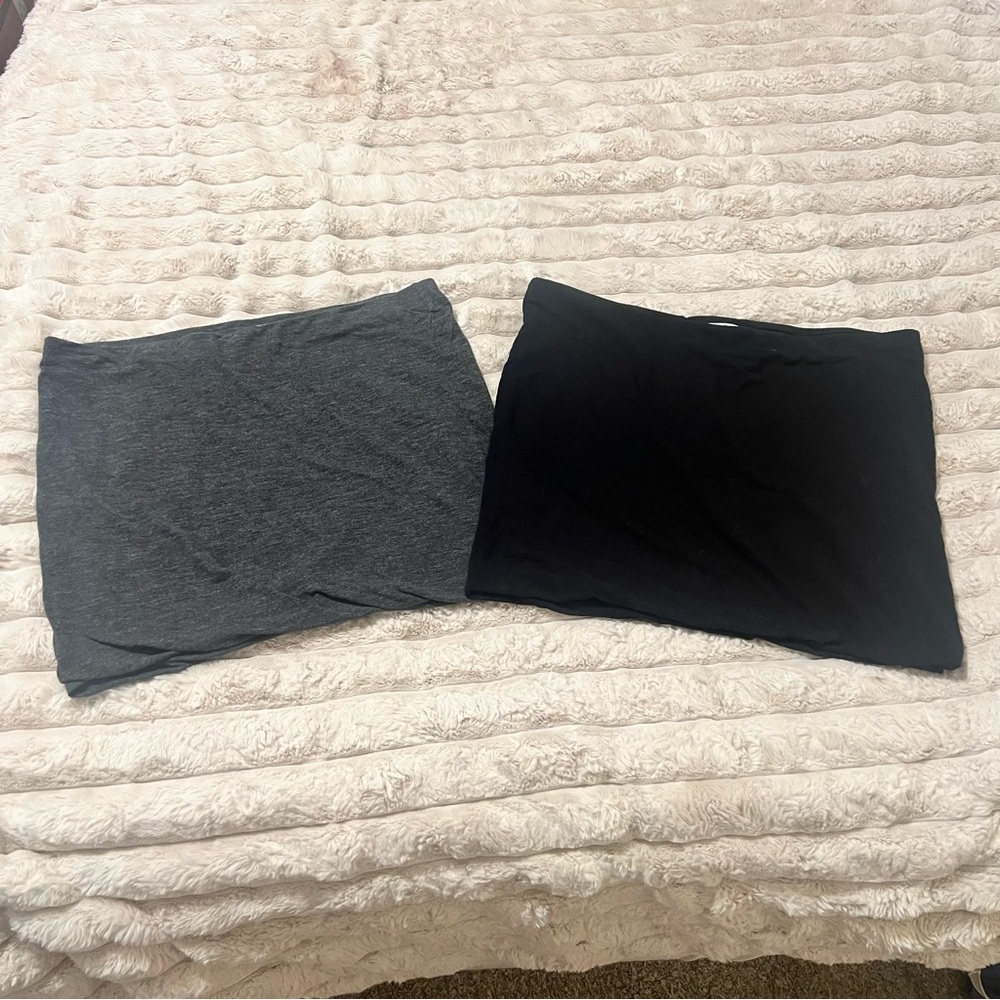 H&M Black and Gray Mini Skirt Duo